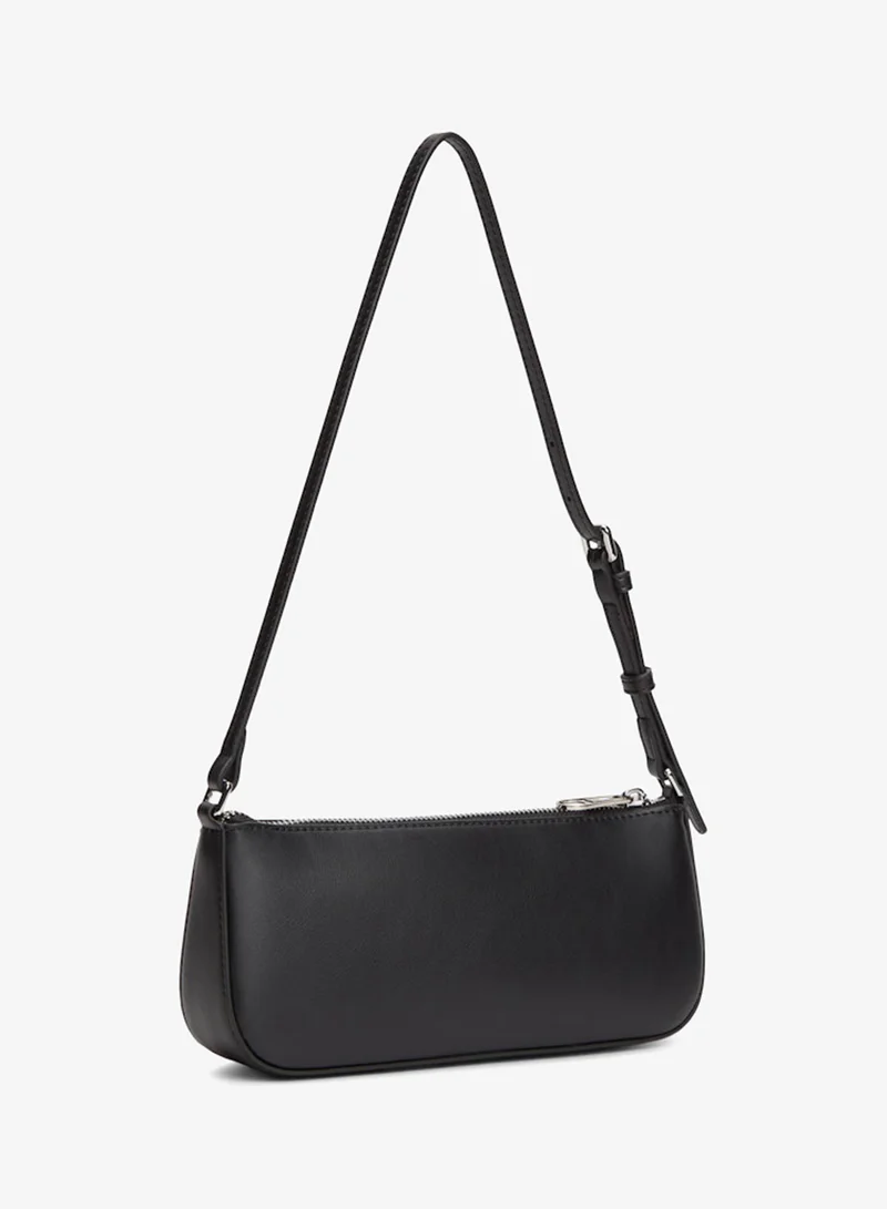 TOMMY JEANS Black Essential Logo Shoulder Bag for Women | Best Price UAE